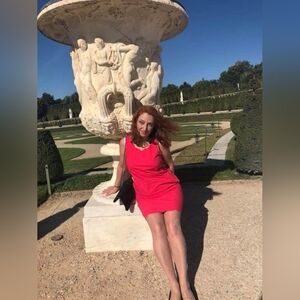 Fuchsia stretching cotton mini dress size 8